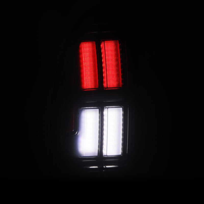 AlphaRex 05-15 Toyota Tacoma NOVA Prismatic LED Tail Lights - Alpha-Black - Burkken Auto Parts