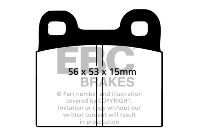 EBC 70-75 Alfa Romeo Montreal 2.6 Redstuff Rear Brake Pads - Burkken Auto Parts