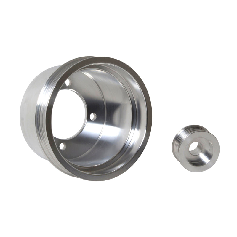 BBK 94-98 Mustang 3.8 V6 Underdrive Pulley Kit - Lightweight CNC Billet Aluminum (2pc) - Burkken Auto Parts