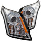 ANZO 2010-2015 Cadillac SRX Projector Headlights w/ Plank Style Design Chrome - Burkken Auto Parts
