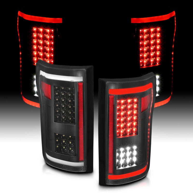 ANZO 2015-2017 Ford F-150 LED Taillights Black - Burkken Auto Parts