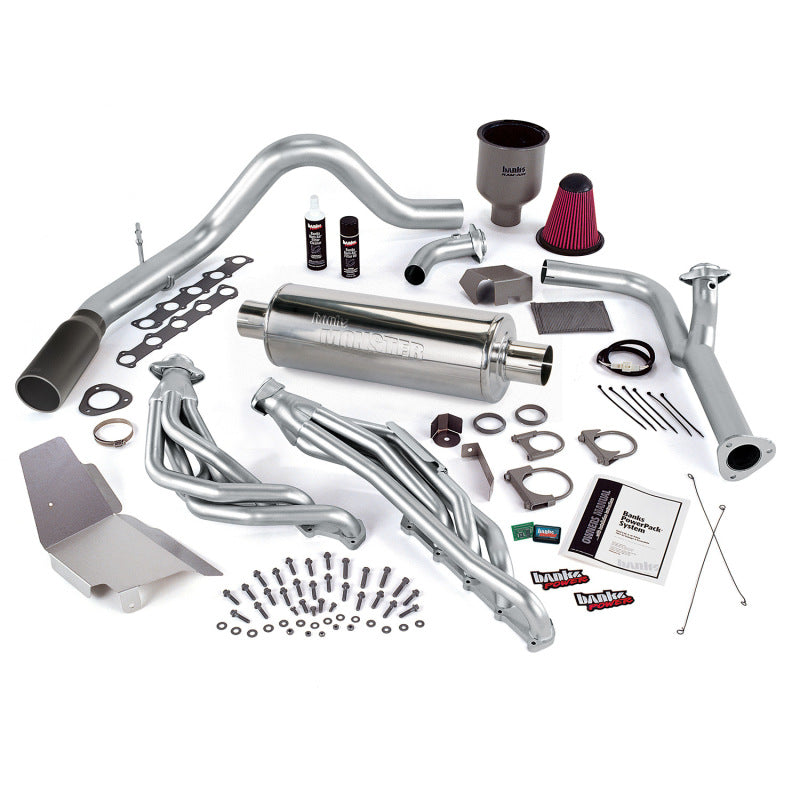 Banks Power 99-04 Ford 6.8L Truck EGR-Late Cat PowerPack System - SS Single Exhaust w/ Black Tip - Burkken Auto Parts