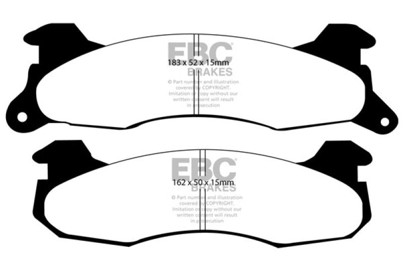EBC 83-93 Ford Mustang 2.3 (Rear Rotors) Greenstuff Rear Brake Pads - Burkken Auto Parts