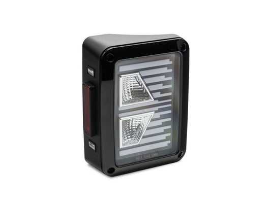 Raxiom 07-18 Jeep Wrangler JK Axial Series Vision LED Tail Lights- Black Housing (Clear Lens)