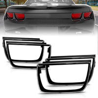 ANZO 2010-2013 Chevrolet Camaro Taillight Bezels - 4pc Gloss Black - Burkken Auto Parts