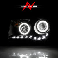 ANZO 2005-2010 Chrysler 300C Projector Headlights w/ Halo Black (CCFL) G2 - Burkken Auto Parts