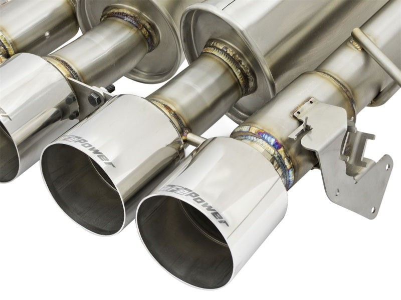 aFe MACHForce XP 3in-2 1/2in Axle Back 304SS Exhaust w/ Polished Tips 14-17 Chevy Corvette V8-6.2L - Burkken Auto Parts