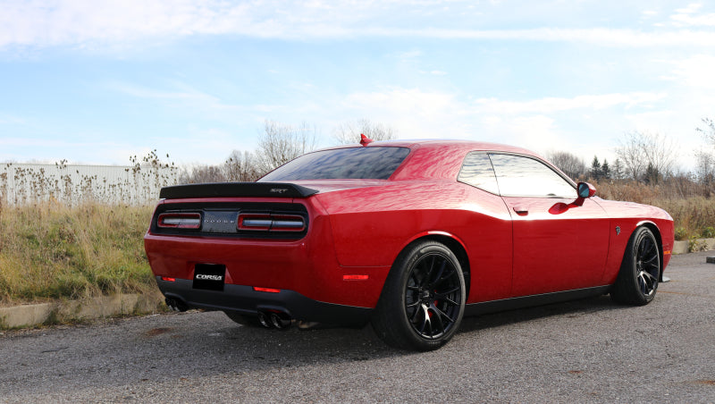 Corsa 2015-2023 Dodge Challenger Hellcat Dual Rear Exit Extreme Exhaust w/ 3.5in Black Tips - Burkken Auto Parts