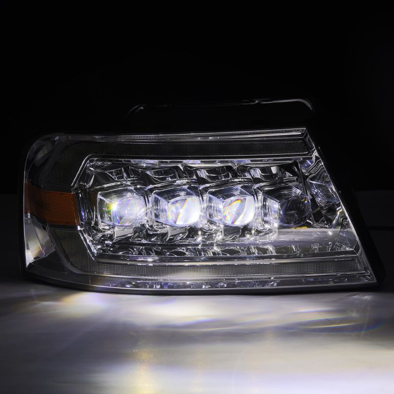 AlphaRex 04-08 Ford F150 / 06-08 Lincoln Mark LT NOVA LED Proj Headlights Chrome w/Activ Light/Seq - Burkken Auto Parts