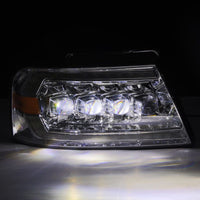 AlphaRex 04-08 Ford F150 / 06-08 Lincoln Mark LT NOVA LED Proj Headlights Chrome w/Activ Light/Seq - Burkken Auto Parts