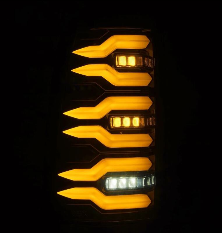 AlphaRex 99-06 Chevrolet Silverado/99-06 GMC Sierra LUXX-Series LED Tail Lights - Black - Burkken Auto Parts