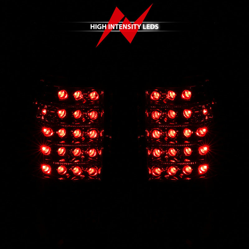 ANZO 1999-2007 Chevrolet Silverado 1500 LED Taillights Red/Clear - Burkken Auto Parts