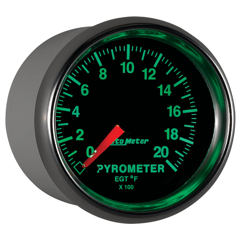 Autometer GS 0-2000 degree F Full Sweep Electronic Pyrometer Gauge - Burkken Auto Parts