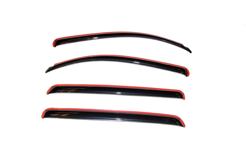AVS 07-18 Toyota Tundra Crewmax Ventvisor In-Channel Front & Rear Window Deflectors 4pc - Smoke - Burkken Auto Parts