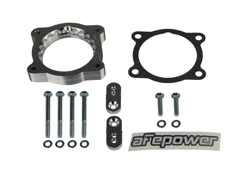 aFe 02-09 Chevrolet Trailblazer/ 02-09 GMC Envoy L6 4.2L Silver Bullet Throttle Body Spacer - Silver - Burkken Auto Parts
