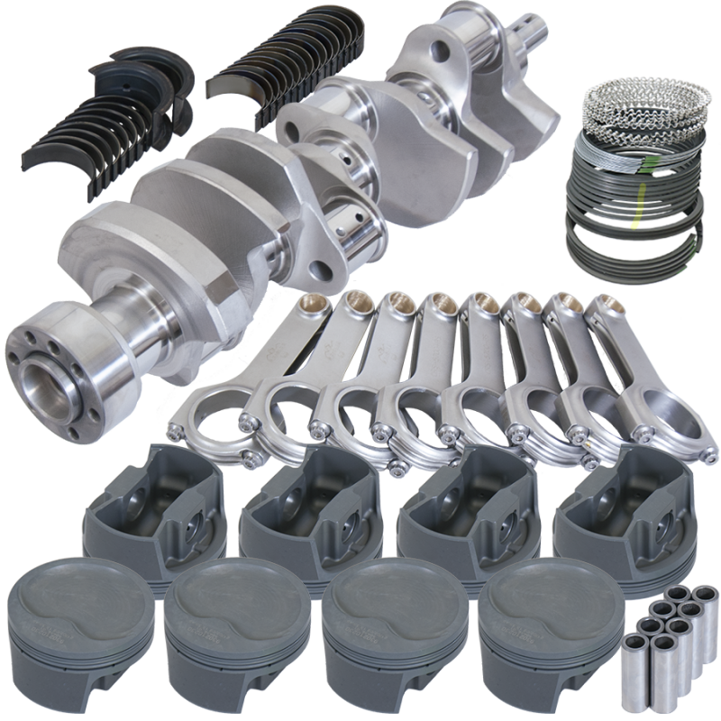 Eagle Chevy 350 1Pc 3.750in Crank 5.700in H-Beam -16cc Inv Dome 4.030in Pistons Balanced Assembly - Burkken Auto Parts