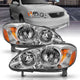 ANZO 2005-2008 Toyota Corolla Crystal Headlight Chrome Amber - Burkken Auto Parts
