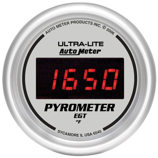 Autometer Ultra-Lite 52MM 0-2000 Degree Digital Pyrometer - Burkken Auto Parts