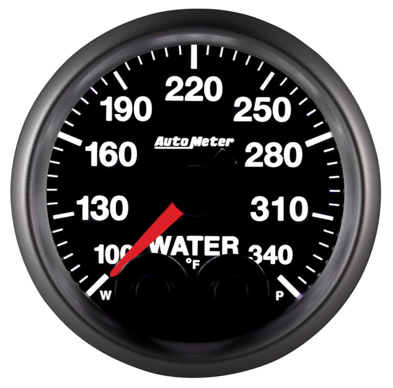 Autometer Elite 52mm 100-340 Deg F Water Temperature Peak and Warn Gauge w/ Electonic Control - Burkken Auto Parts