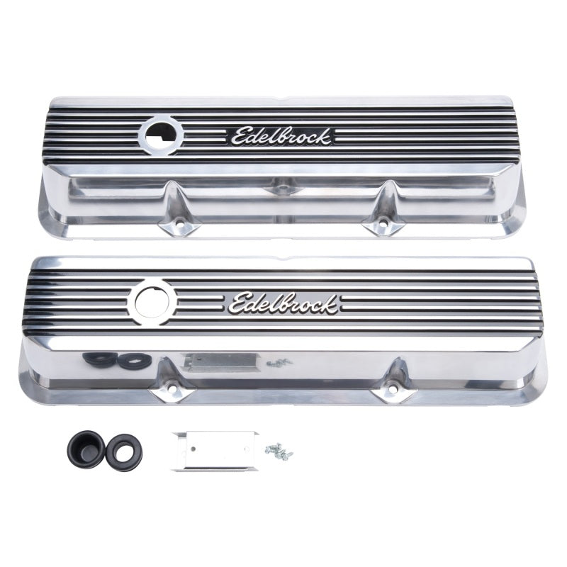 Edelbrock Valve Covers Elite II Ford FE 1958-76 Polished - Burkken Auto Parts