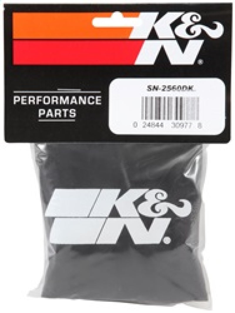 K&N Filter Wrap Drycharger Oval Tapered Black - 3.25in Base I/S Width x 2.5in Top I/S Width x 7in H - Burkken Auto Parts