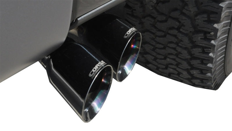 Corsa 2011-2014 Ford F-150 Raptor 6.2L V8 133in Wheelbase Black Xtreme Cat-Back Exhaust - Burkken Auto Parts