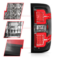 ANZO 2014-2018 Chevy Silverado 1500 LED Taillights Black - Burkken Auto Parts