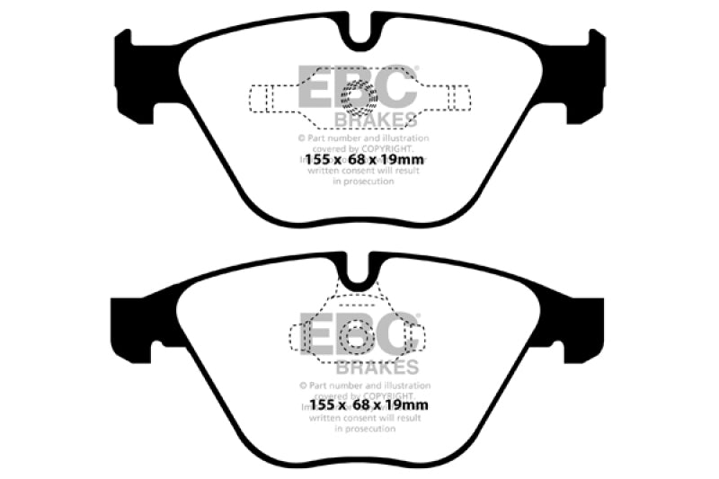 EBC 11+ BMW Z4 3.0 Twin Turbo iS (E89) Greenstuff Front Brake Pads - Burkken Auto Parts