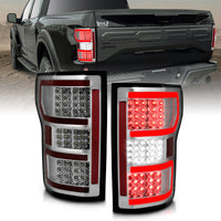ANZO 18-19 Ford F-150 LED Taillights Chrome - Burkken Auto Parts