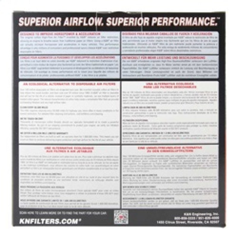 K&N Universal X-Stream Clamp-On Air Filter 3.5in Flg ID/4in OD/5.75in H - Burkken Auto Parts