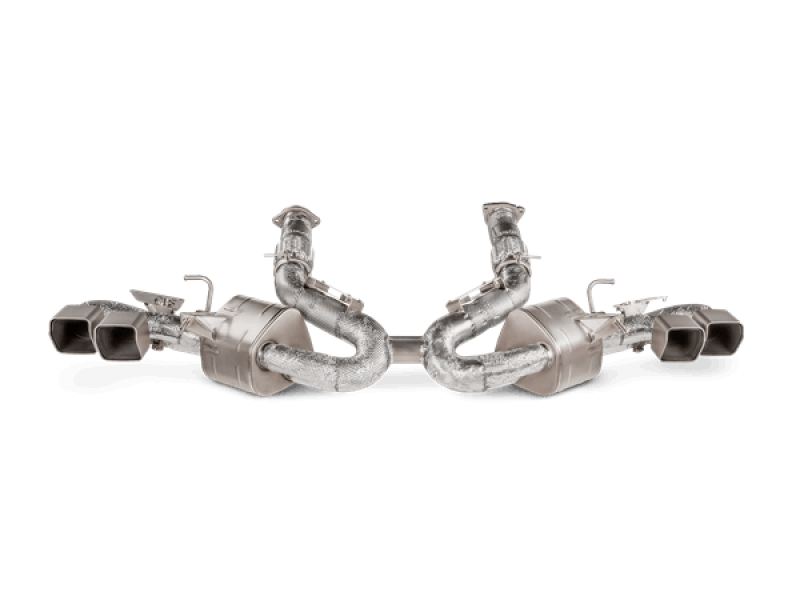 Akrapovic 2020+ Chevrolet Corvette C8 Slip-On Line (Titanium) - Burkken Auto Parts