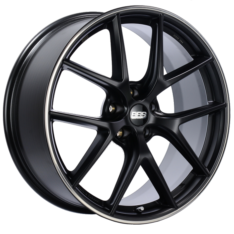 BBS CI-R 20x8.5 5x120 ET32 Satin Black Polished Rim Protector Wheel -82mm PFS/Clip Required - Burkken Auto Parts