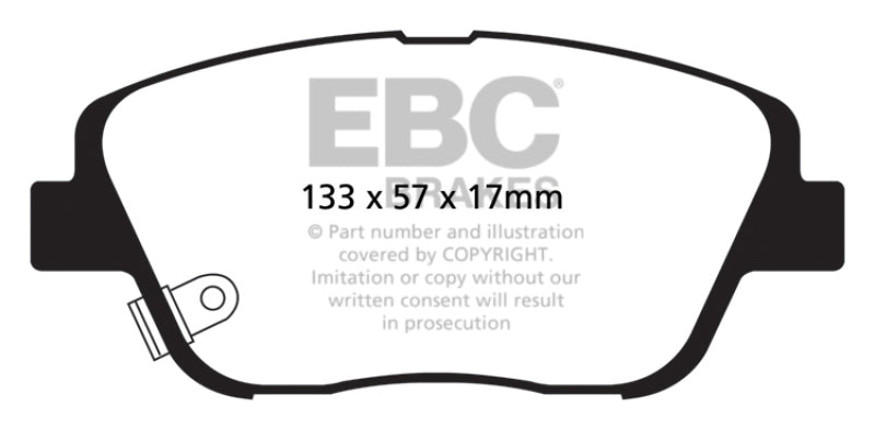 EBC 10-14 Hyundai Sonata 2.0 Turbo Greenstuff Front Brake Pads - Burkken Auto Parts
