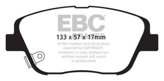 EBC 10-14 Hyundai Sonata 2.0 Turbo Redstuff Front Brake Pads - Burkken Auto Parts