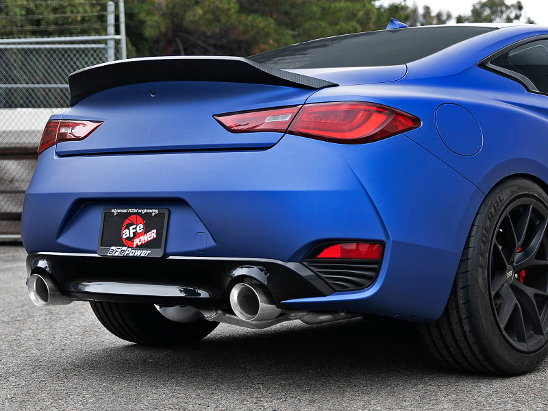aFe POWER Takeda 2.5in 304 SS CB Exhaust w/ Polished Tips 17-19 Infiniti Q60 V6-3.0L (tt) - Burkken Auto Parts