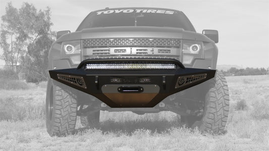 Addictive Desert Designs 10-14 Ford F-150 Raptor HoneyBadger Front Bumper w/ Winch Mount - Burkken Auto Parts
