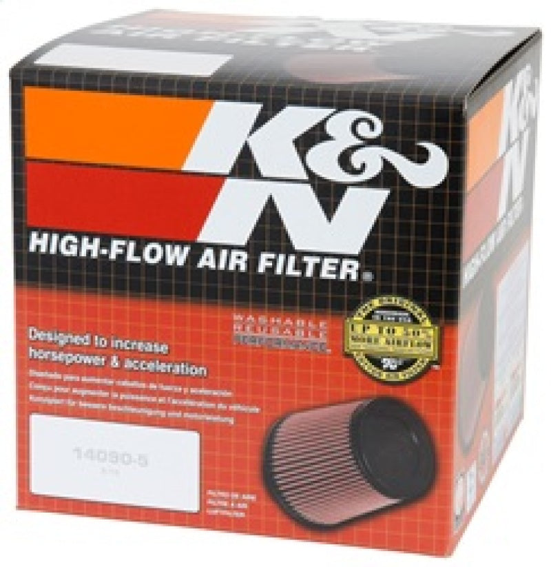 K&N Filter Universal Rubber Filter 3in Flange ID 6in Base OD 5.125in Top OD 5in Height - Burkken Auto Parts