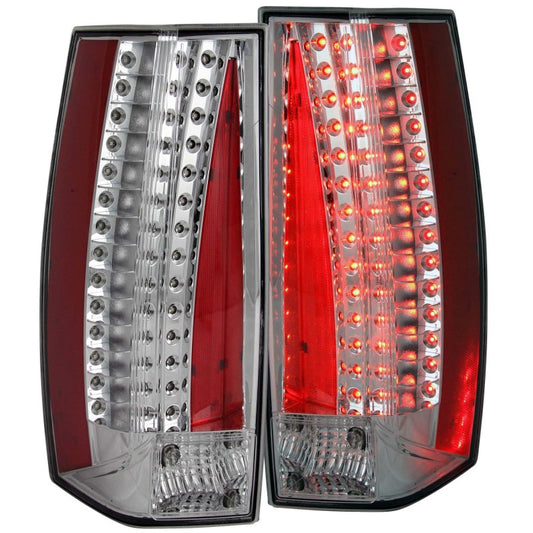 ANZO 2007-2011 Cadillac Escalade LED Taillights Chrome - Burkken Auto Parts