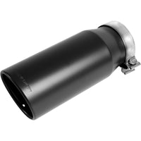 MagnaFlow Tip Stainless Black Coated Single Wall Round Single Outlet 6in Dia 5in Inlet 13in L - Burkken Auto Parts