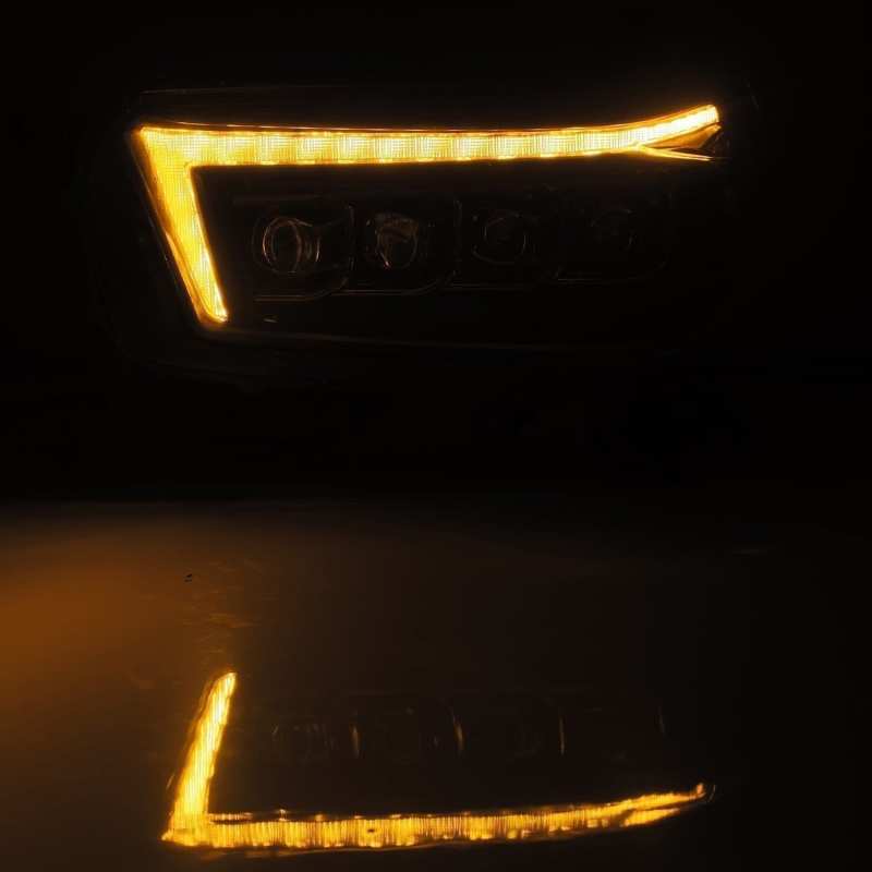 AlphaRex 10-13 Toyota 4Runner NOVA LED Projector Headlights Plank Style Black w/Seq Signal/DRL - Burkken Auto Parts