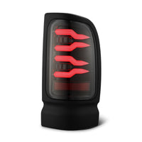 AlphaRex 94-01 Dodge Ram 1500/2500/3500 LUXX-Series LED Tail Lights - Alpha-Black - Burkken Auto Parts