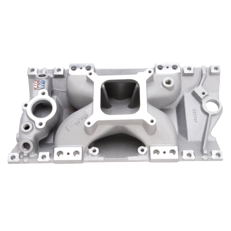 Edelbrock Manifold SBC Victor E-Tec EFI Satin - Burkken Auto Parts