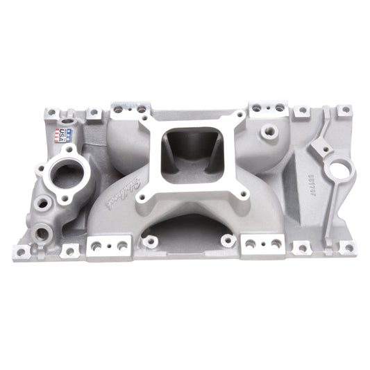 Edelbrock Manifold SBC Victor E-Tec EFI Satin - Burkken Auto Parts