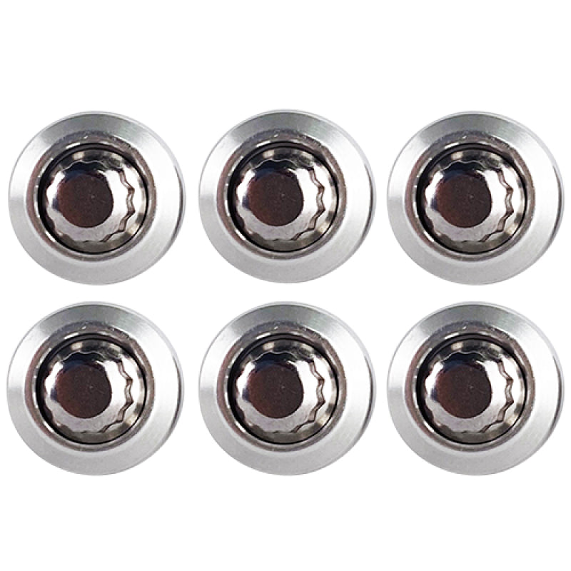 BLOX Racing New Fender Washers Kit M6 12pt - 6pc Large Diameter Silver - Burkken Auto Parts