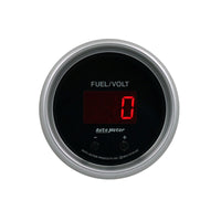 Autometer 52.4mm Black Switchable 0-100 Fuel Level / 8-18V Voltmeter Sport-Comp Elite Digital Gauge - Burkken Auto Parts