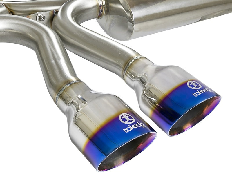 aFe Takeda 3in 304 SS Cat-Back Exhaust System w/ Blue Tips 2017 Honda Civic Si I4 1.5L (t) - Burkken Auto Parts