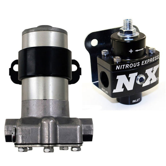 Nitrous Express Black Style Fuel Pump and Non Bypass Regulator Combo - Burkken Auto Parts
