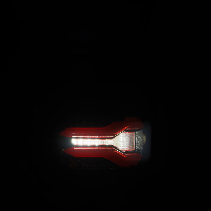 AlphaRex 21-23 Ford F-150 LUXX LED Taillights - Black Red w/ BLIS - Burkken Auto Parts