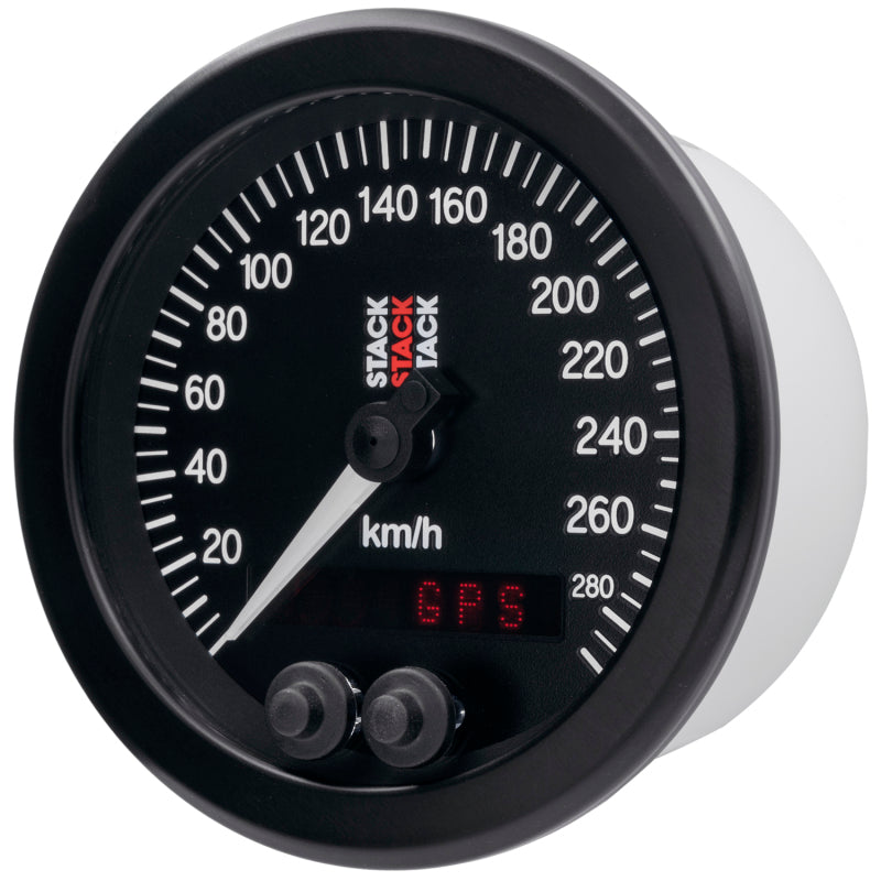 Autometer Stack Instruments 88mm 0-290 KM/H GPS Speedometer - Black - Burkken Auto Parts