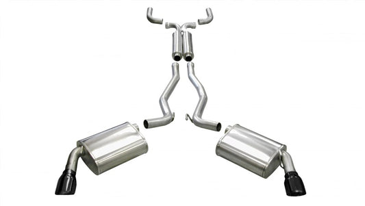 Corsa 2010-2015 Chevrolet Camaro Coupe/Convertible RS 3.6L V6 Black Sport Cat-Back + XO Exhaust - Burkken Auto Parts